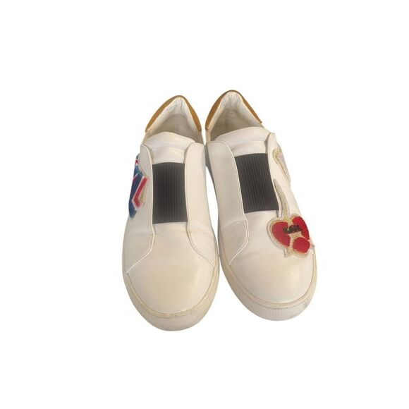 Karl Lagerfeld Paris Graphic Slip on Sneakers White Size 8 M - Picture 3 of 12